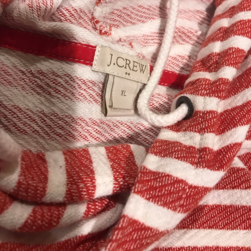 J crew striped hoodie